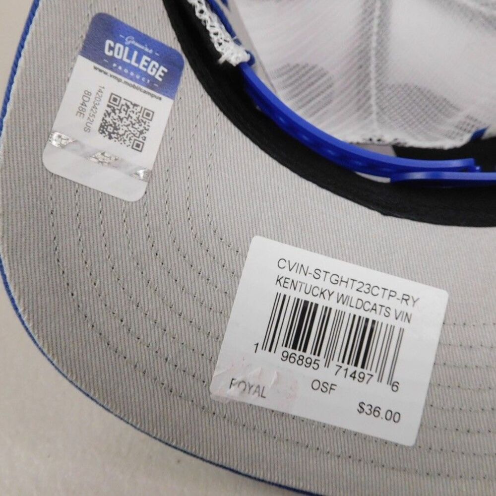 Kentucky Wildcats Hat 47 Trucker Blue Straight 8 Adjustable Snapback Cap UK Mens - Picture 9 of 10